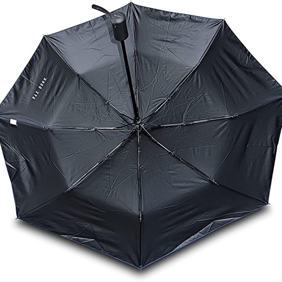 ❤️❤️ Rae Dunn Blue/White Auto Open & Close Travel Umbrella NEW❤️❤️ - Picture 2 of 6